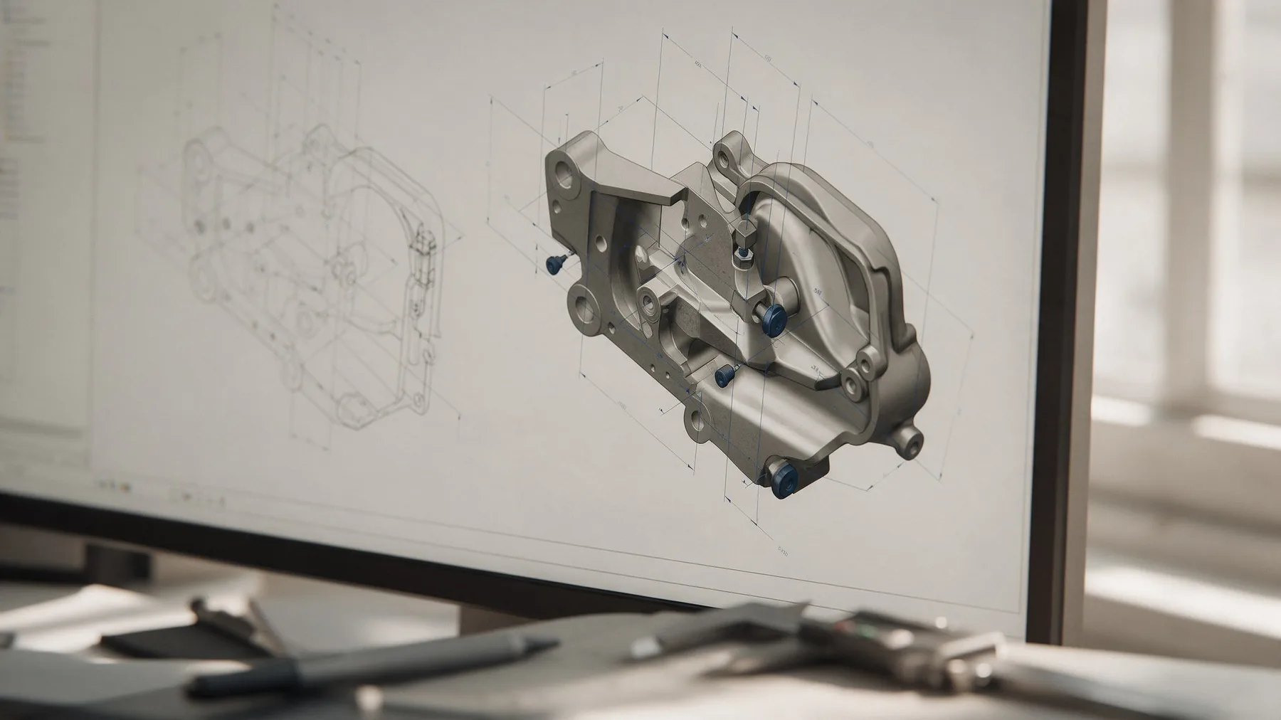 A CAD model under review.