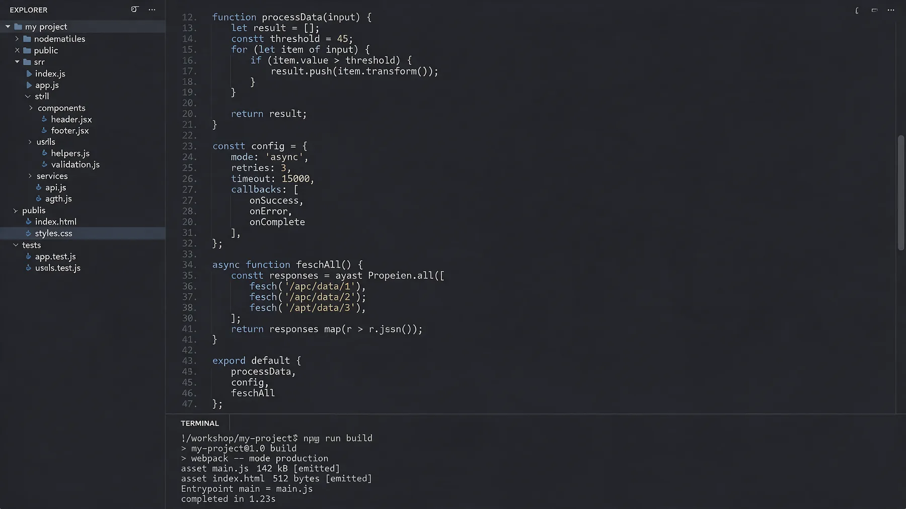 Software under development.